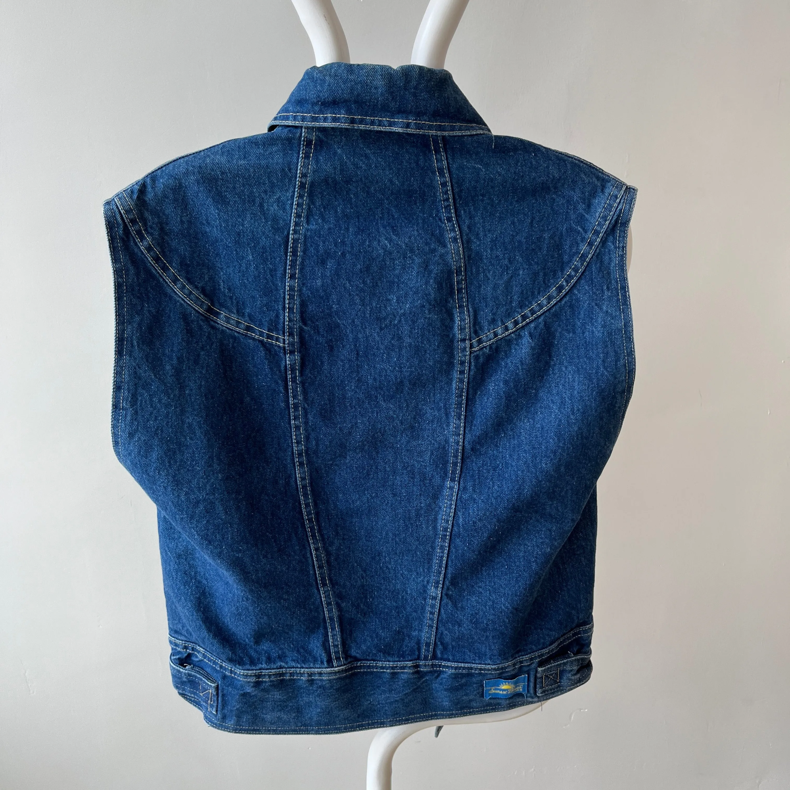 1980s Chic Belted Denim Vest - RAD