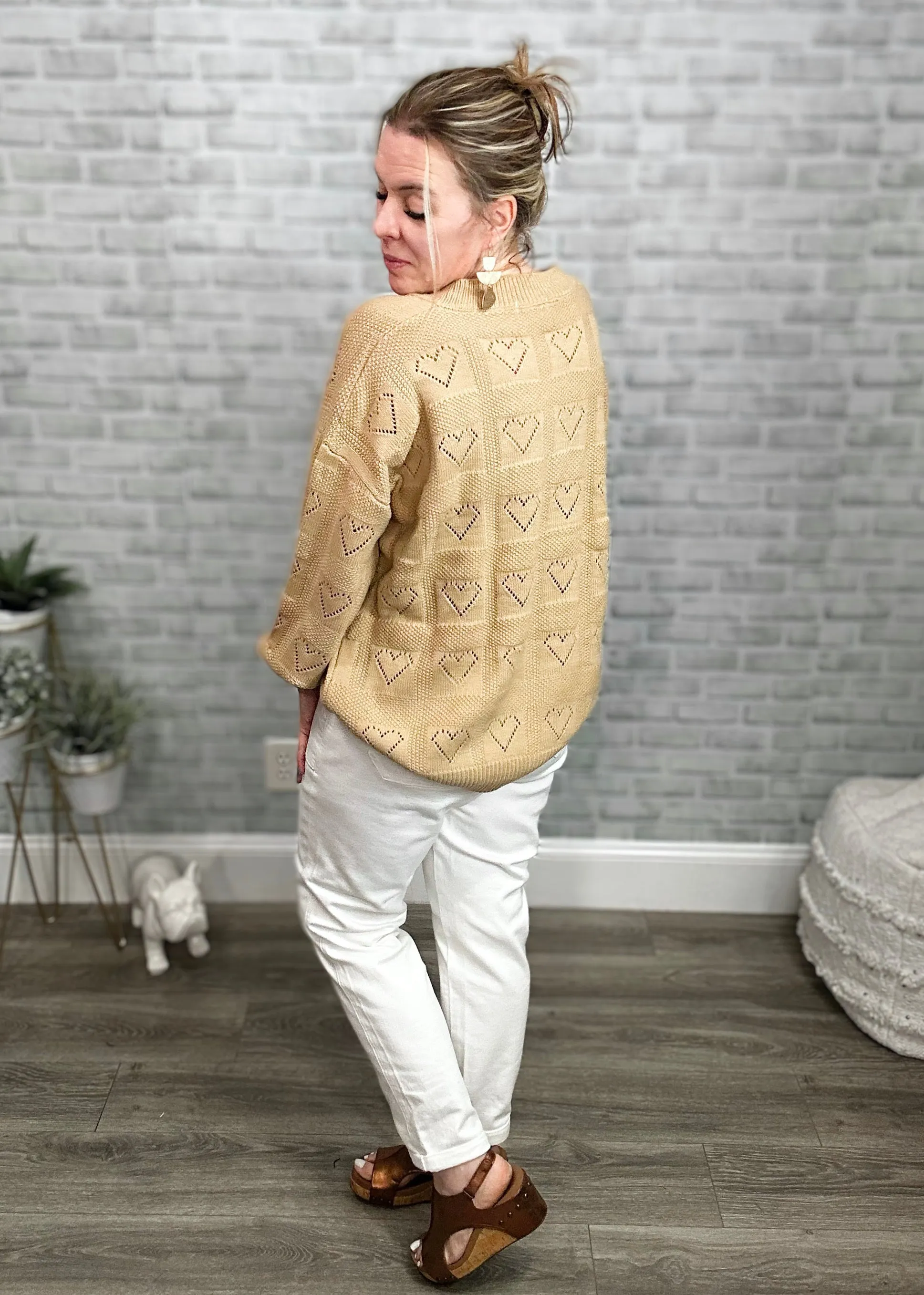 2 Colors: Be Mine Cut Out Heart Sweater by Jess Lea