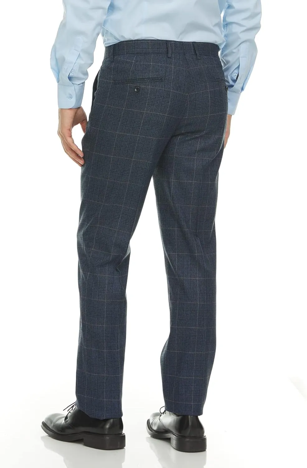 Adam Baker Men's Slim Fit Double Breasted 2-Piece (Jacket & Pants) Suit Set