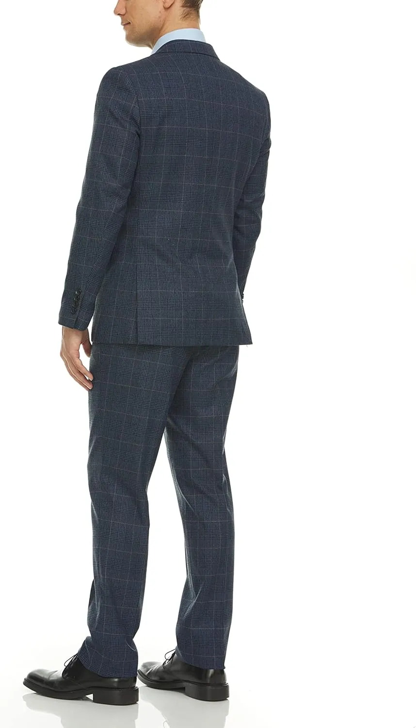Adam Baker Men's Slim Fit Double Breasted 2-Piece (Jacket & Pants) Suit Set