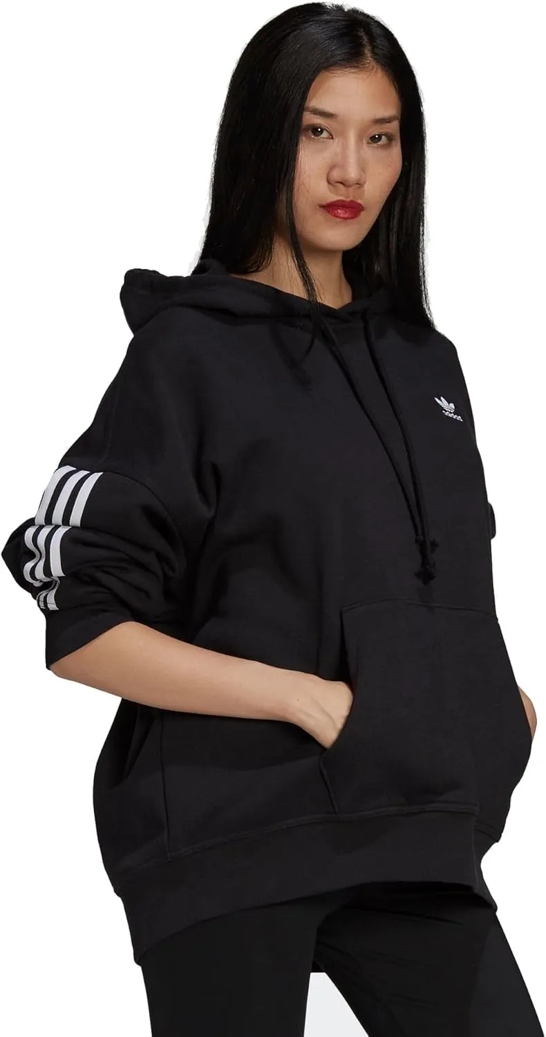 adidas Originals Women's Adicolor Classics Oversize Hoodie Sweatshirt, Black