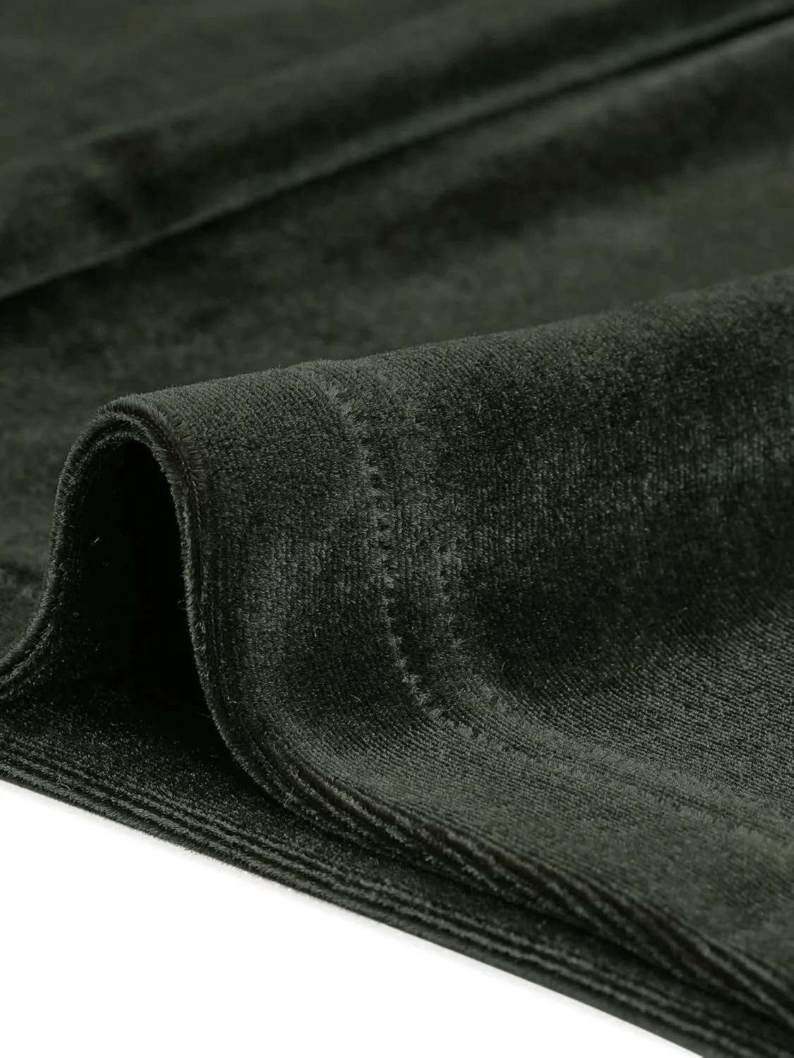 Allegra K Velvet Elegant High Waist Trousers for Women's Pockets Work Ankle Pants