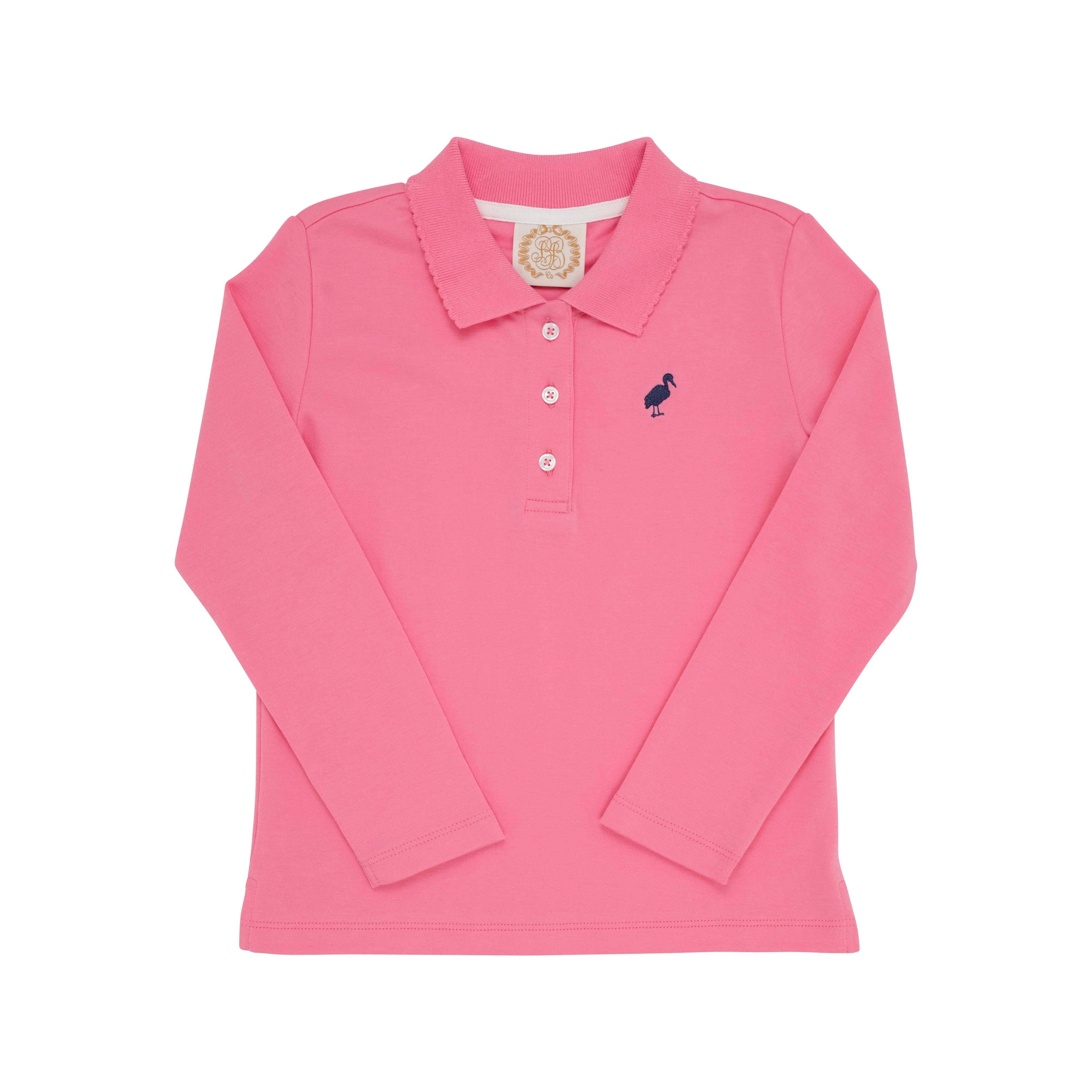 Anna Price Polo - Hamptons Hot Pink with Nantucket Navy Stork