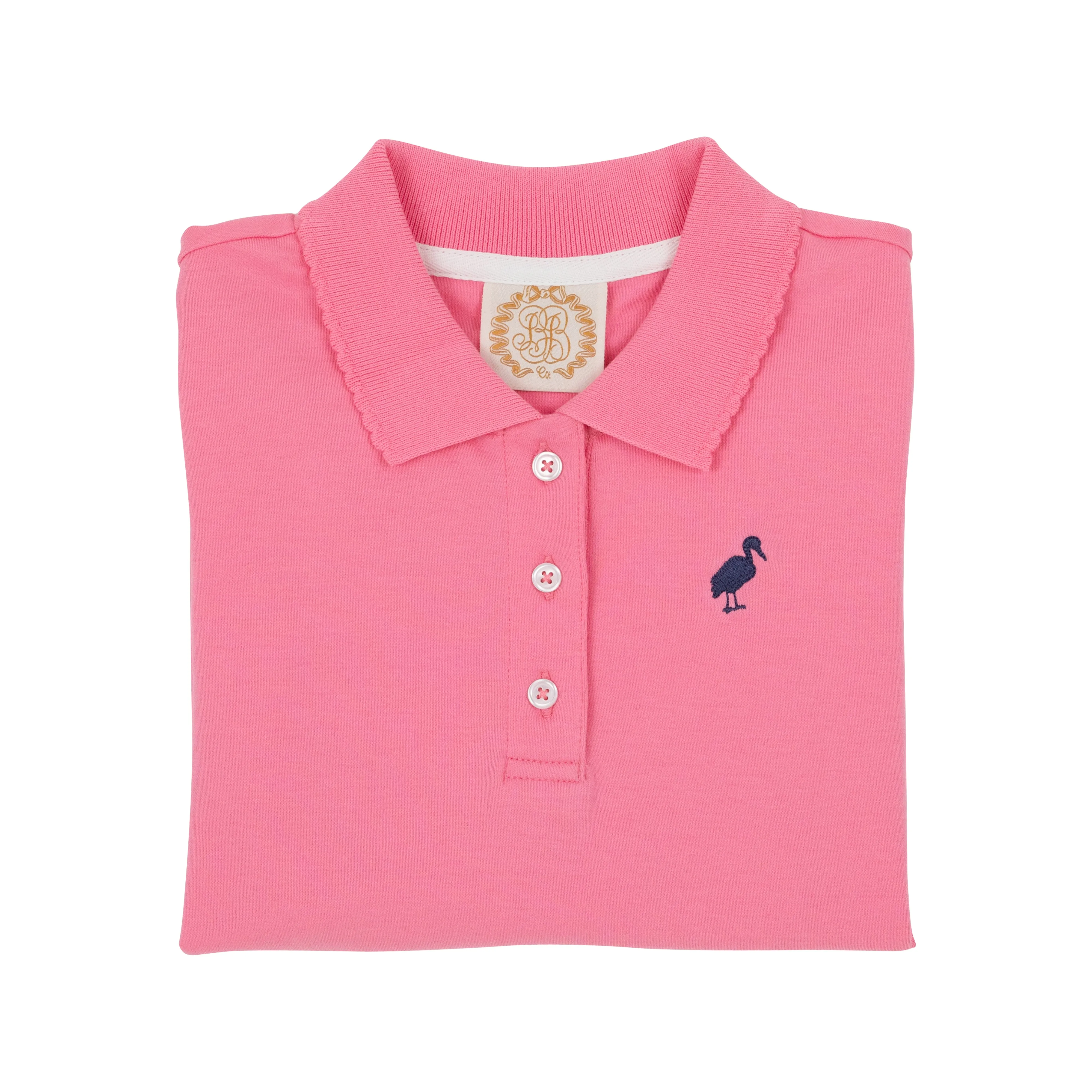 Anna Price Polo - Hamptons Hot Pink with Nantucket Navy Stork