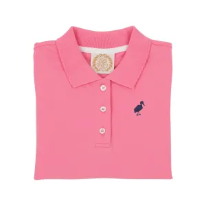 Anna Price Polo - Hamptons Hot Pink with Nantucket Navy Stork