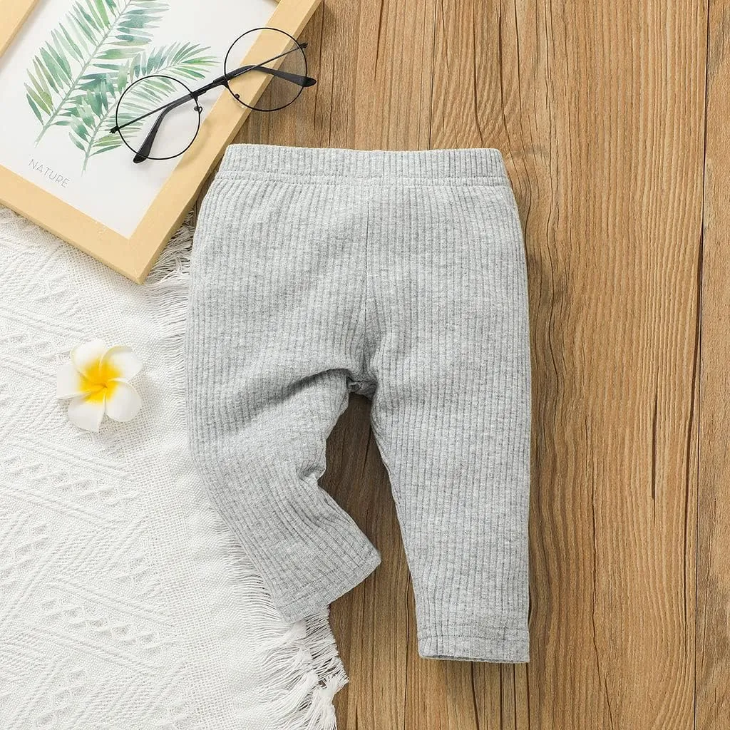 Baby Girl Infant 3 Pack Solid Pants and Casual Leggings