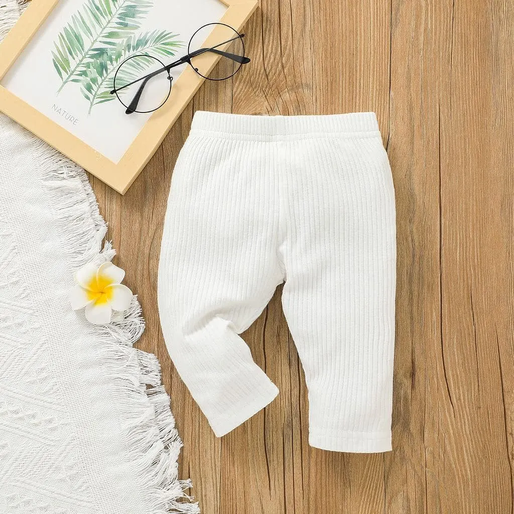 Baby Girl Infant 3 Pack Solid Pants and Casual Leggings