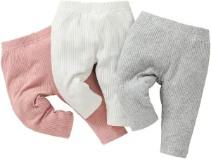 Baby Girl Infant 3 Pack Solid Pants and Casual Leggings