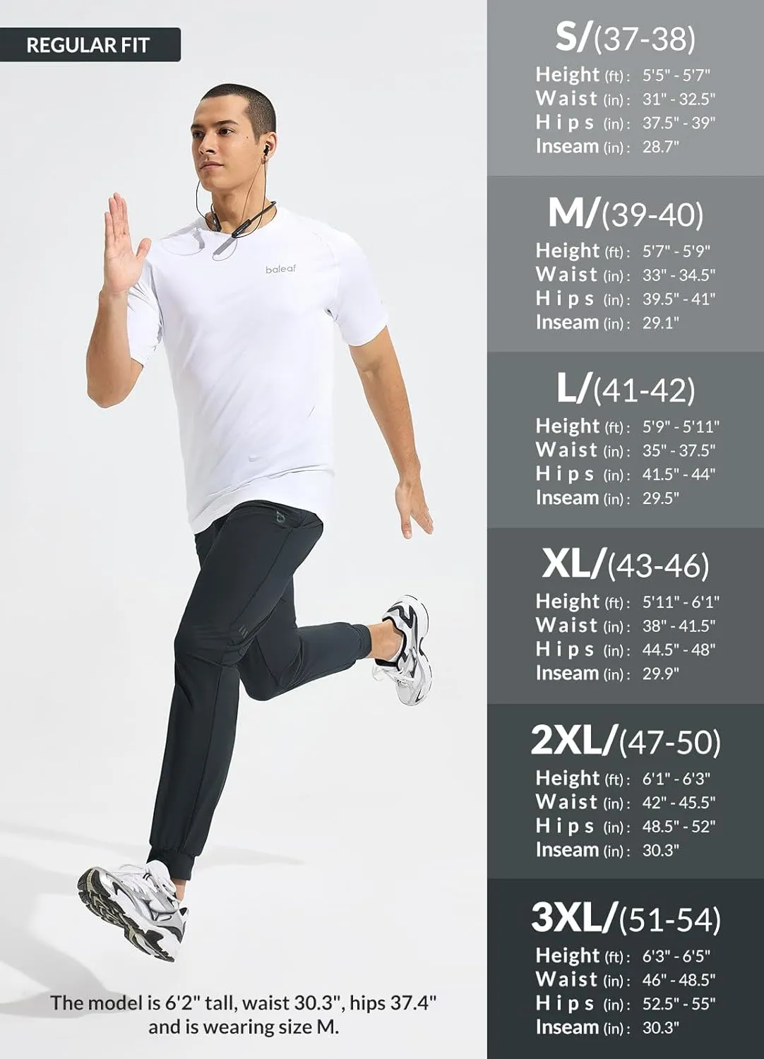 baleaf Men's Joggers Pants Athletic Workout Track Running Gym Lightweight Quick Dry Tapered Jogger Zipper Pockets