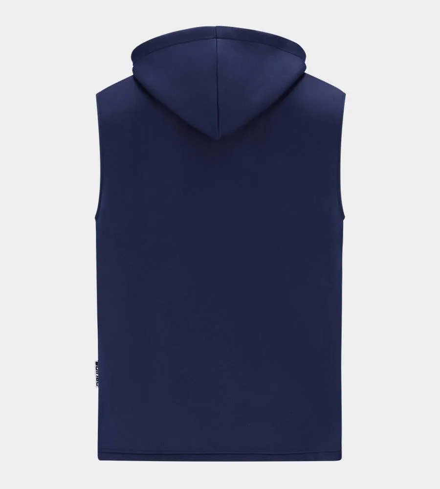 BLAZE SLEEVELESS HOODIE - NAVY