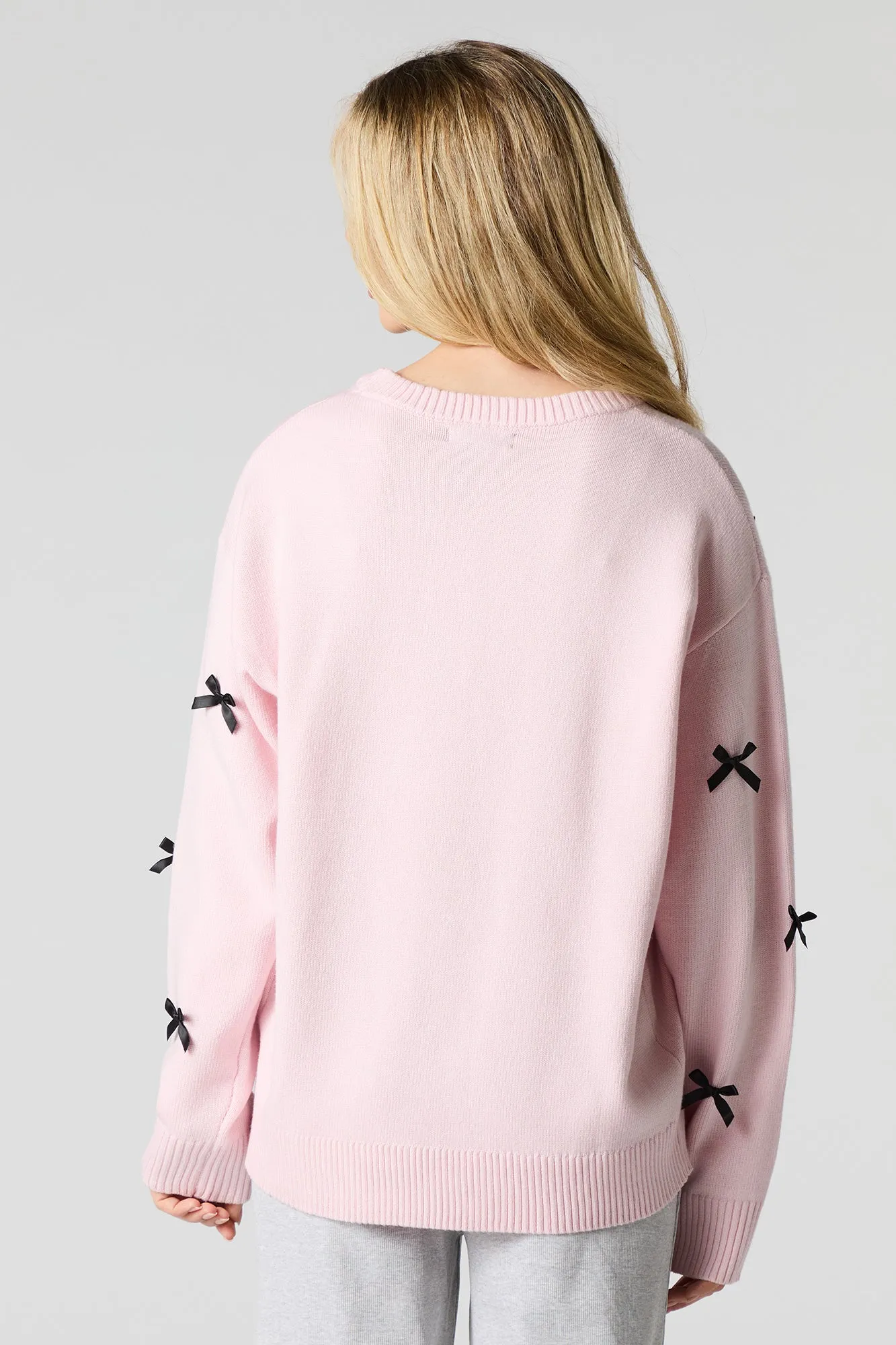 Bow Embellished Sweater