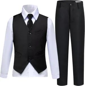 Boys Suit Kids Suits Tuxedo for Boys Toddler Vest Pants Set Ring Bearer Outfit Dress Clothes