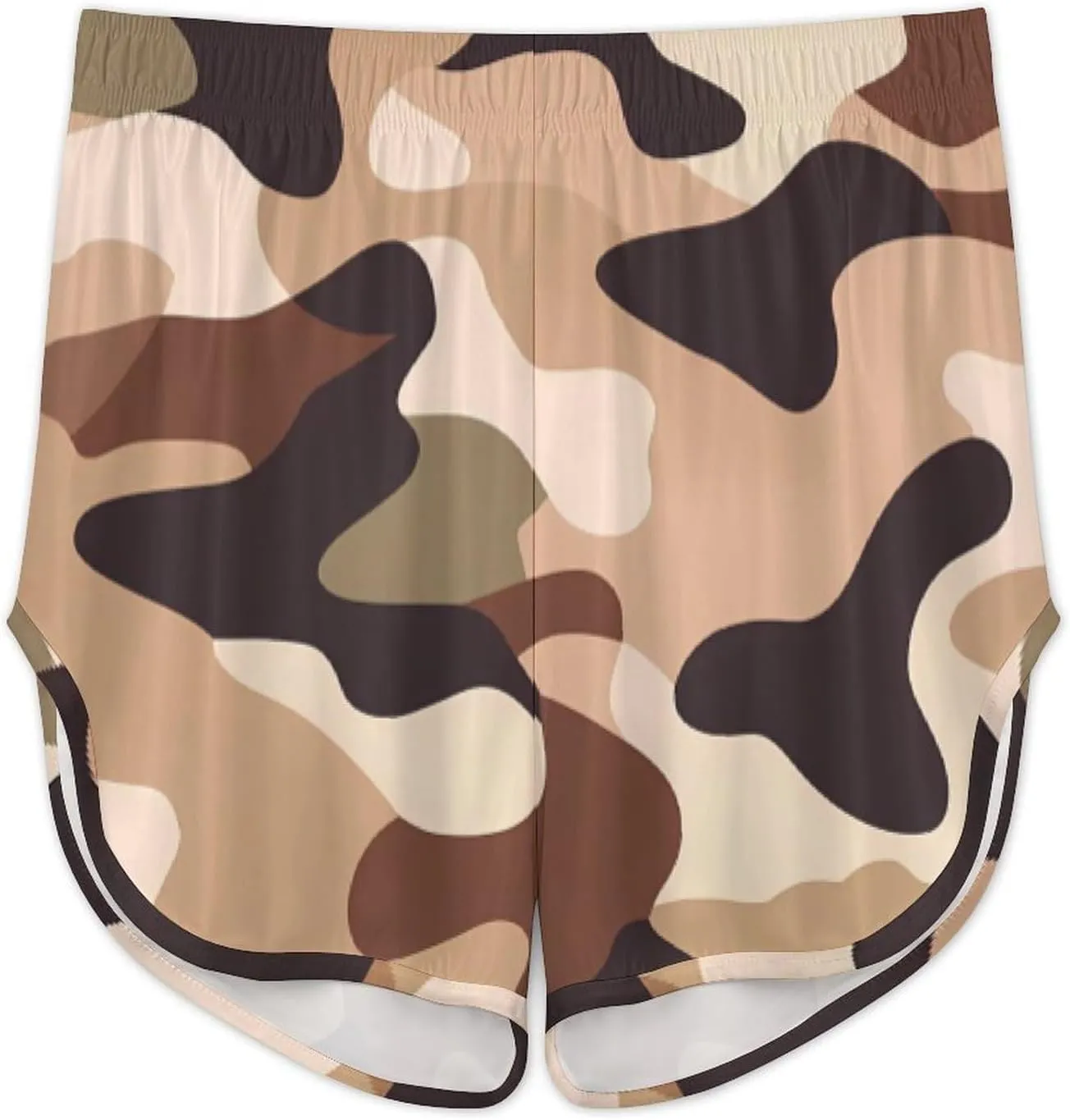Brown Camouflage Pajamas for Women Set Tank Top Pjs And Shorts Sleepwear Loungewear Sets