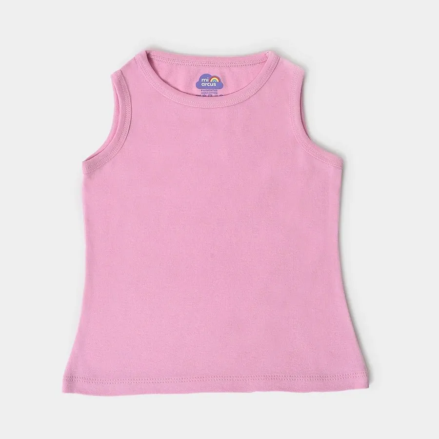 Buddy Girls Printed Vest- Pack of 3