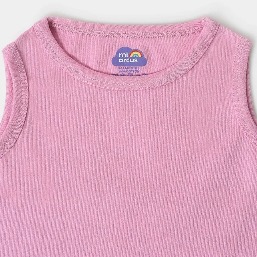 Buddy Girls Printed Vest- Pack of 3