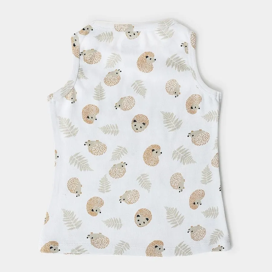 Buddy Girls Printed Vest- Pack of 3
