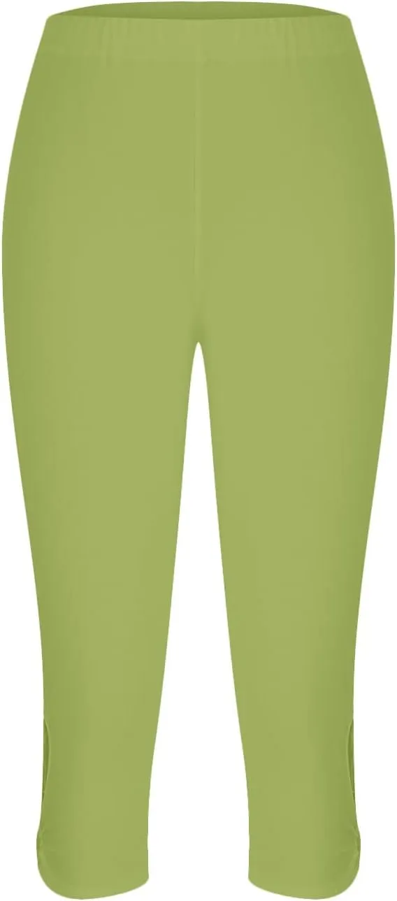 Capri Pants for Women Summer Dressy Comfy Stretchy Leggings Cropped High Waist Yoga Pants Workout Compression Pants
