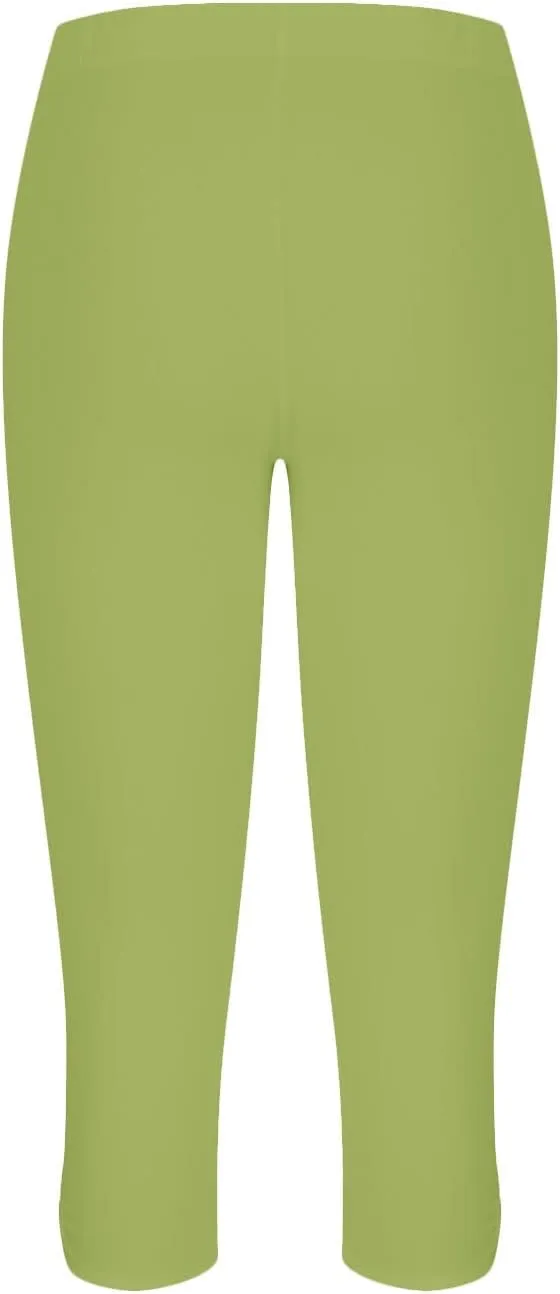 Capri Pants for Women Summer Dressy Comfy Stretchy Leggings Cropped High Waist Yoga Pants Workout Compression Pants
