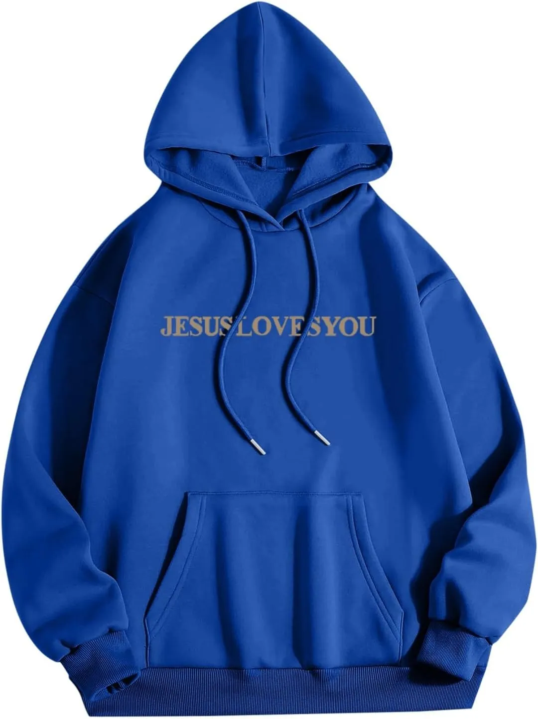 Christian Hoodies Women Men Jesus Loves You Letter Graphic Sweatshirt Casual Long Sleeve Oversized Y2k Pullover Tops