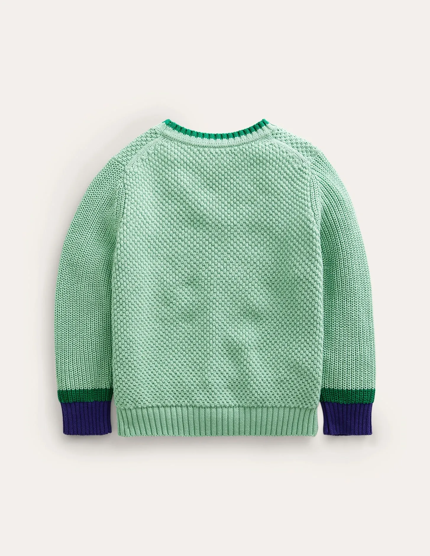 Chunky Cotton Jumper-Opal Green