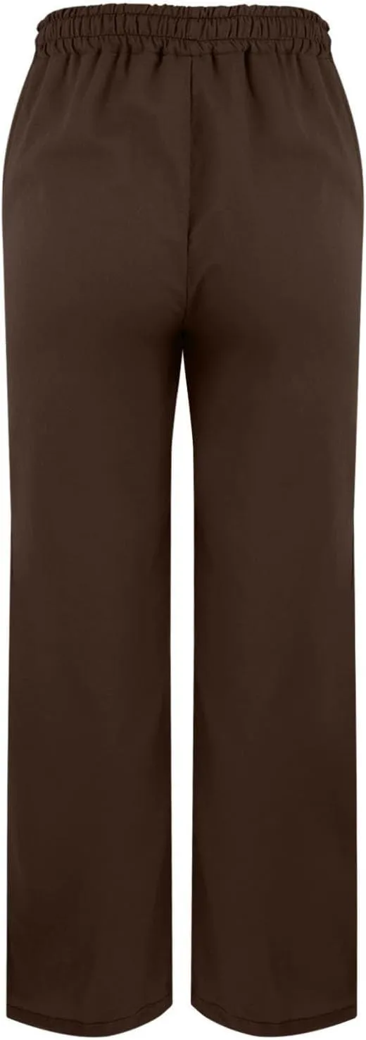 Cotton Linen Pants for Women Summer Beach Lounge with Pockets Loose Fit Casual Elastic Waist Trousers