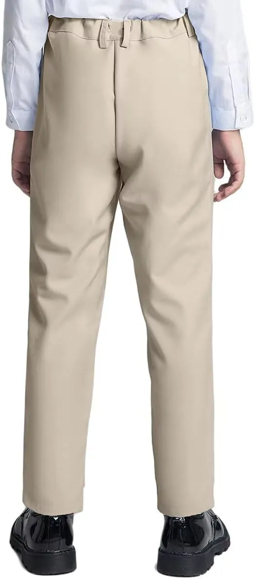 DHTS Boys Dress Pants (Size 2-20 Years) Slim Fit Uniform Pants for Toddler & Teens