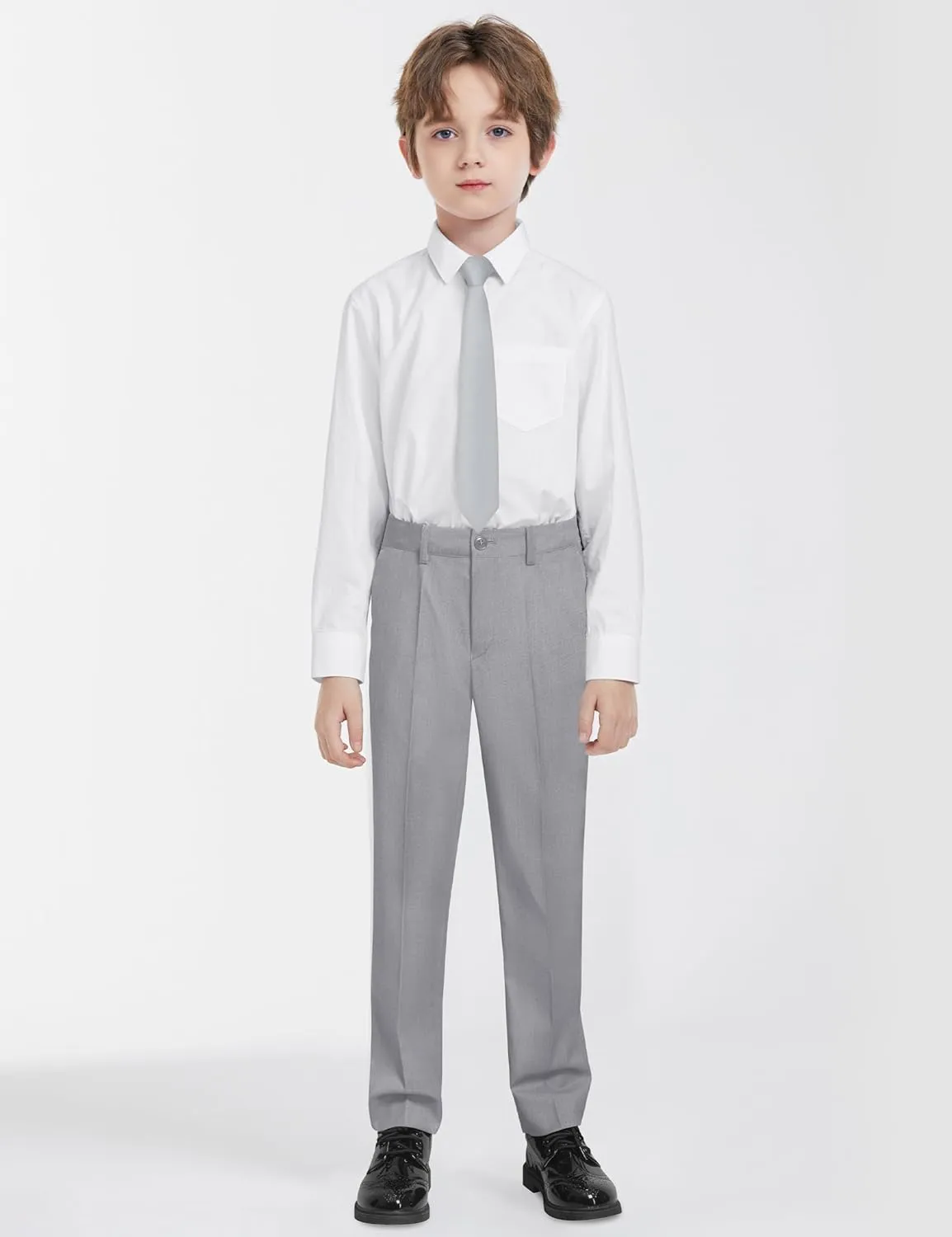 ELPA ELPA Boys' Formal Suit Set, with Suspenders, Adjustable Waist, from Toddlers to Teen
