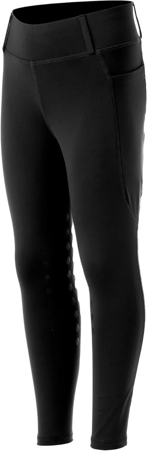 Equinavia Classic Kids Silicone Knee Patch Riding Pants, Breeches, Unisex Tights, Girls, Boys