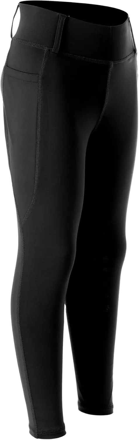 Equinavia Classic Kids Silicone Knee Patch Riding Pants, Breeches, Unisex Tights, Girls, Boys