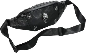 Fanny Pack Waist Bag Multifunction Genuine Leather Hip Bum Bag Travel Pouch for Men and Women,Sturdy Zippers Ideal for Hiking Running And Cycling (Color 5)