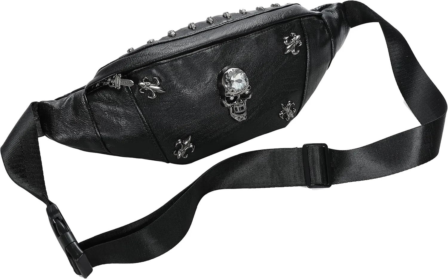 Fanny Pack Waist Bag Multifunction Genuine Leather Hip Bum Bag Travel Pouch for Men and Women,Sturdy Zippers Ideal for Hiking Running And Cycling (Color 5)