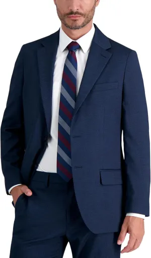 Haggar Men's JMH Premium Stretch Tailored Fit Suit Separate Pants, Navy-Jacket, 50