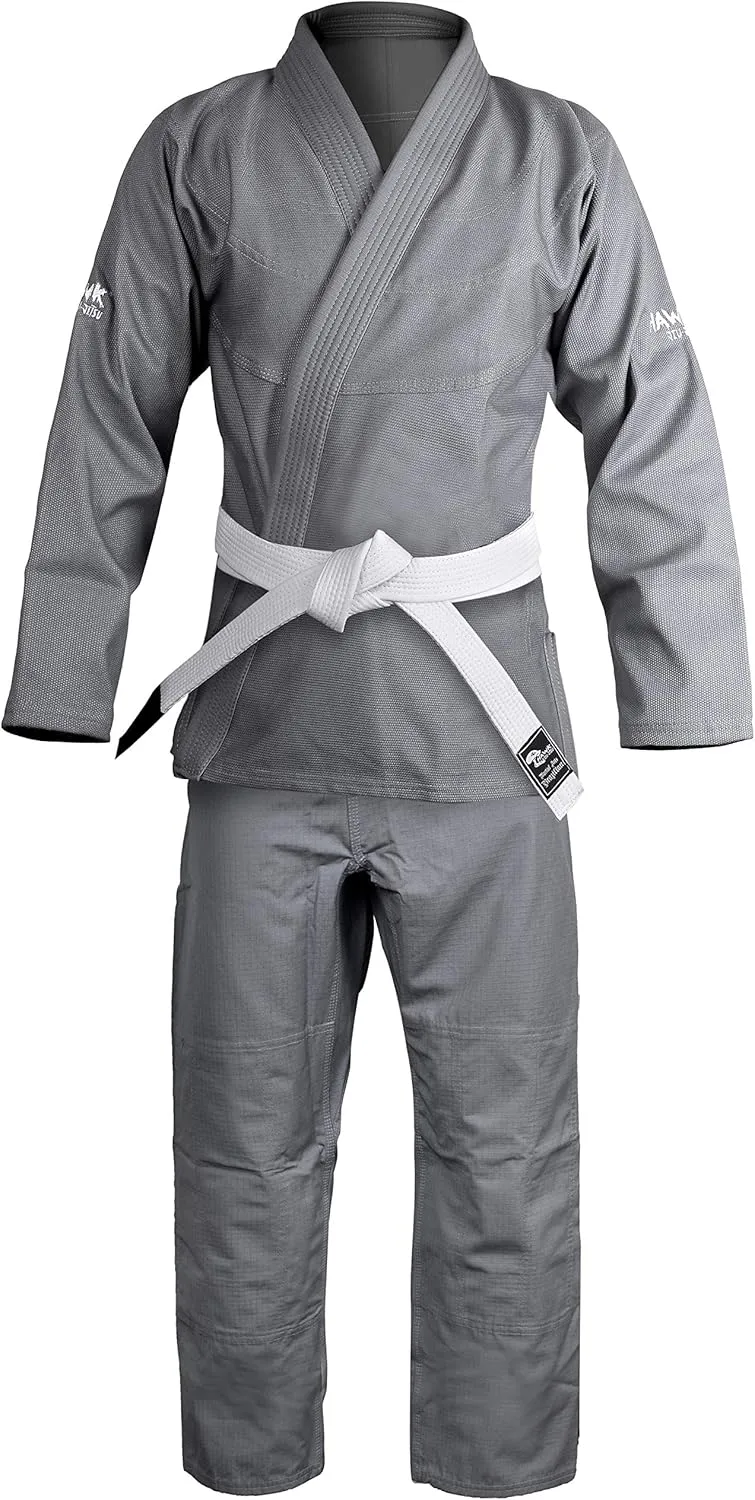 Hawk Sports Brazilian Jiu Jitsu Gi for Men and Women with Jacket, Pants, and White Belt for Martial Arts Training
