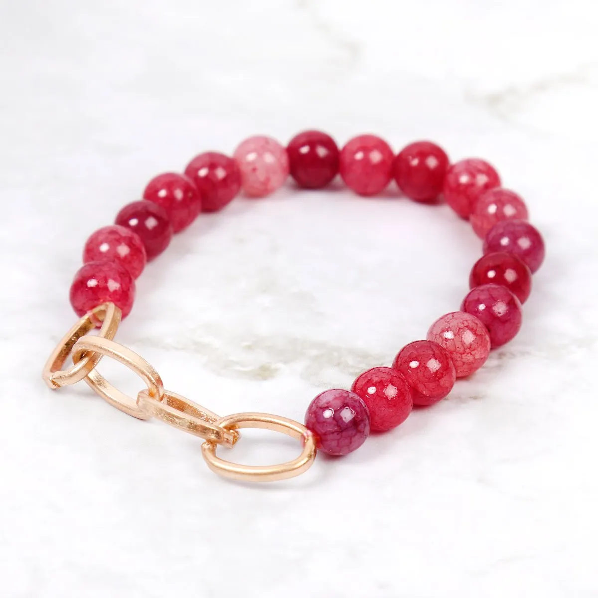 Hdb2995 - "Amazing Grace" Charm Multiline Beaded Bracelet
