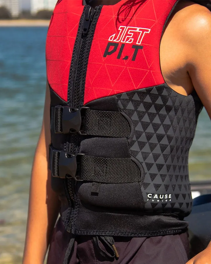 Jet Pilot Cause Youth F/E Neo Vest - Red