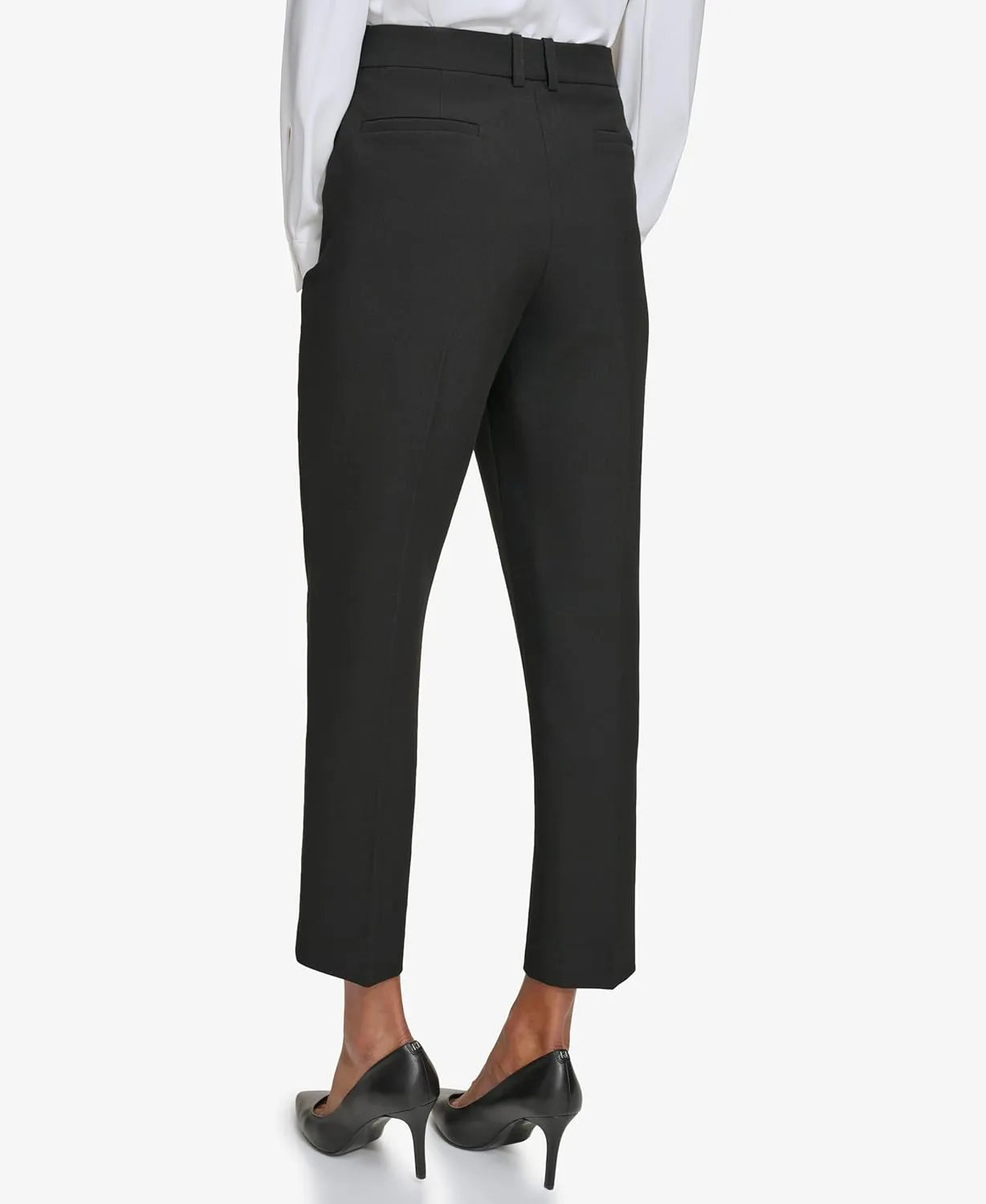 Karl Lagerfeld Paris Women's Straight Leg Belted Suit Pant
