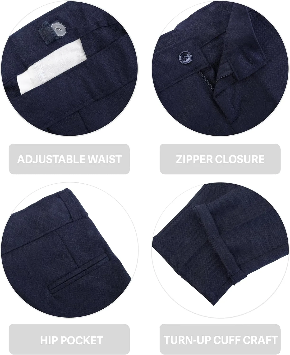 Lilax Boys Formal Suit 4 Piece Vest, Pants and Tie Dresswear Suit Set