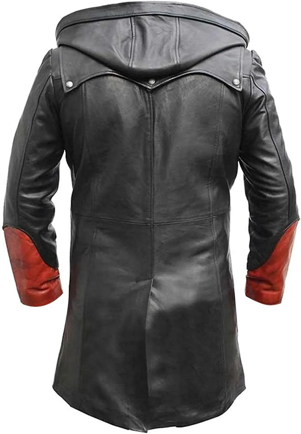 LP-FACON Mens DT Cosplay Costume Maroon Leather Coat Jacket