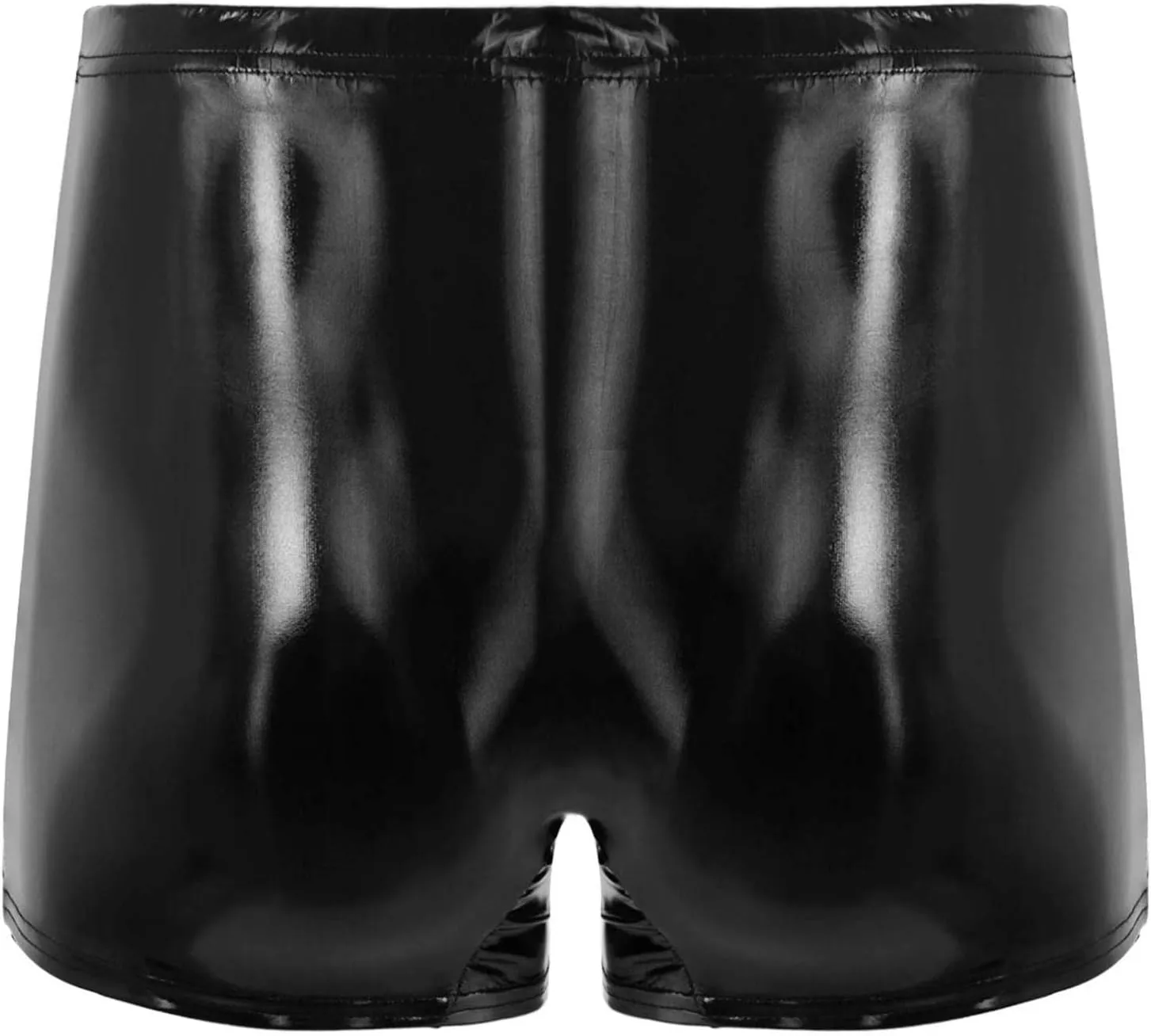 Men's Faux Leather Low Rise Pouch Trunks Shorts Underwear Hot Pants Bikini Briefs