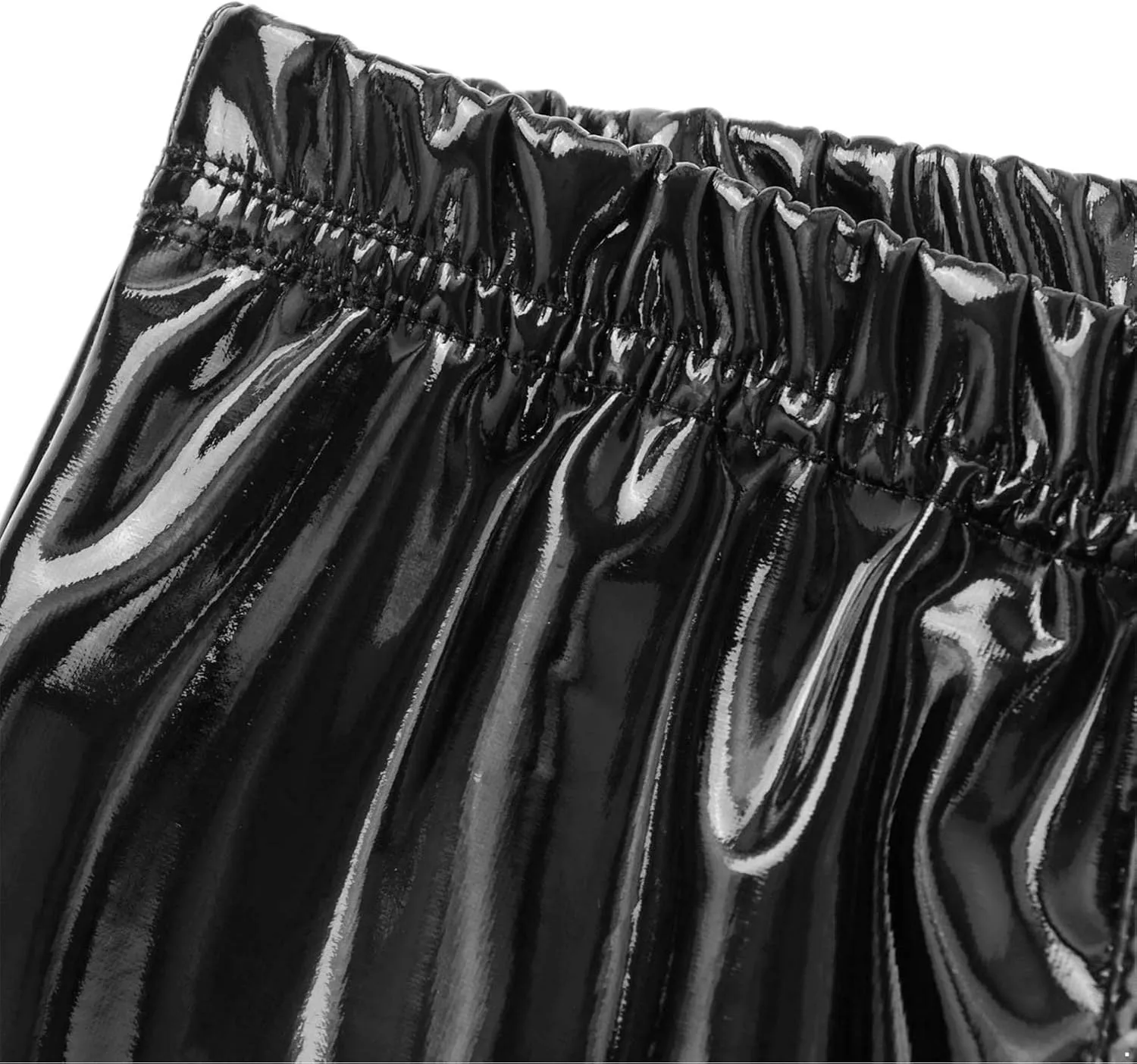 Men's Faux Leather Low Rise Pouch Trunks Shorts Underwear Hot Pants Bikini Briefs