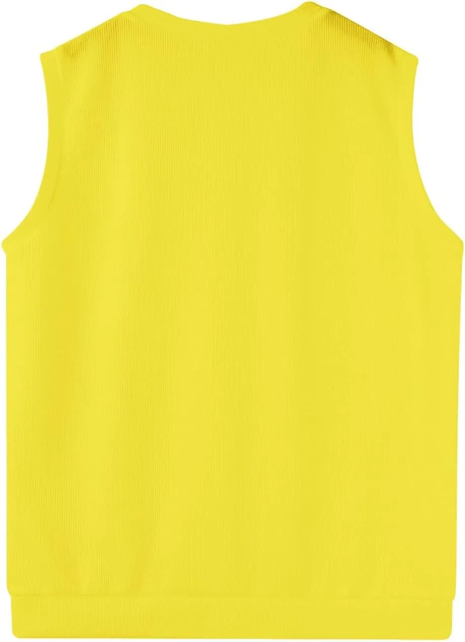 Mens V Neck Sleeveless Knit Pullover Argyle Sweater Vest Casual Business Work Slim Fit Lightweight Tank Tops