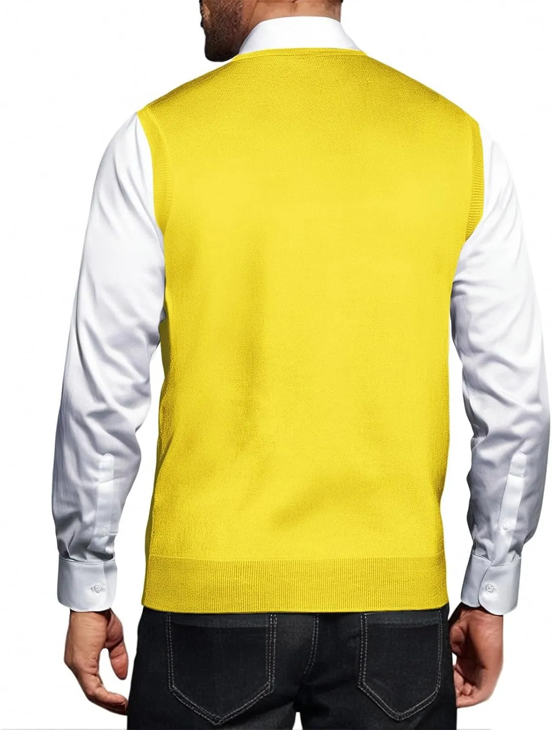 Mens V Neck Sleeveless Knit Pullover Argyle Sweater Vest Casual Business Work Slim Fit Lightweight Tank Tops