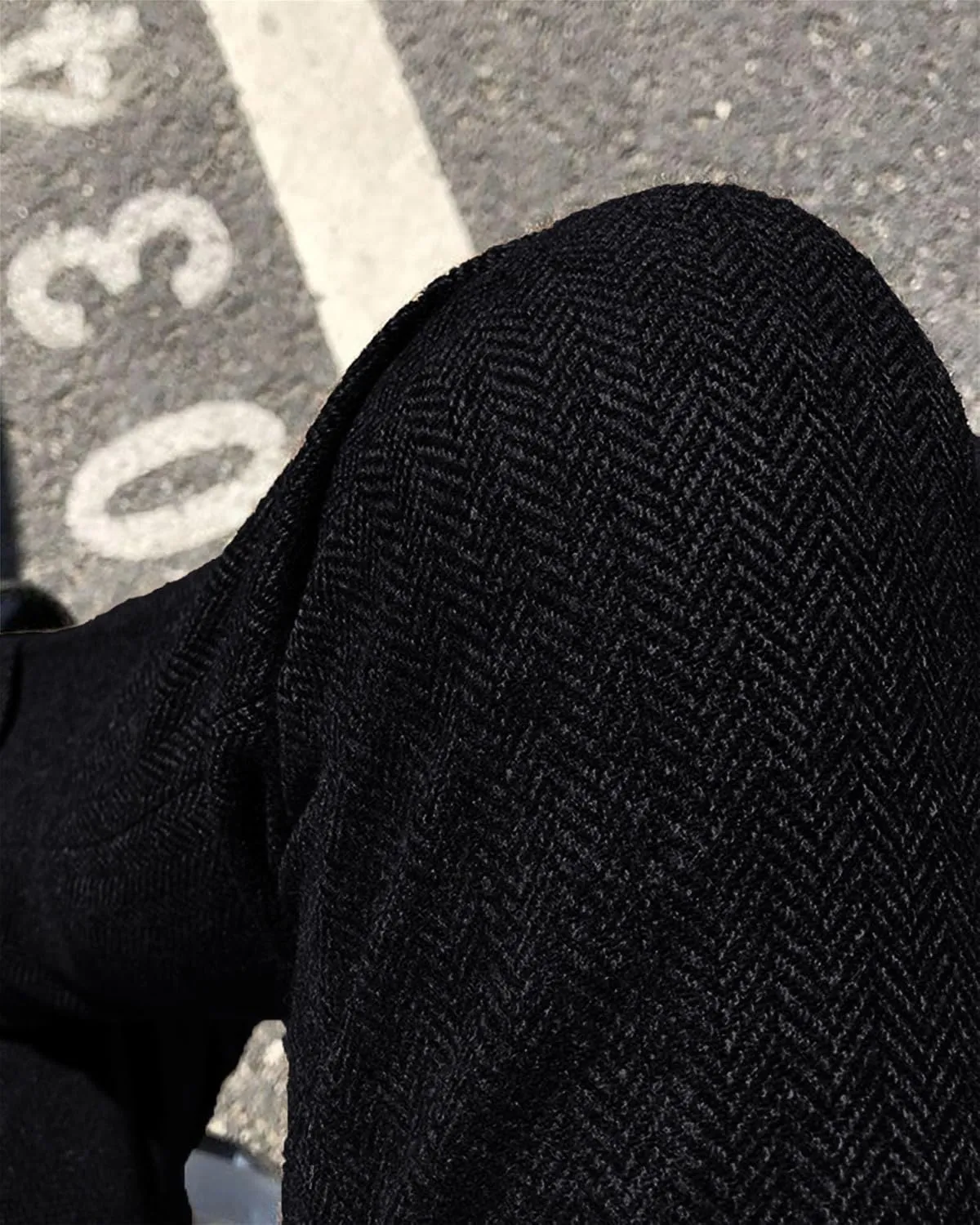 Men's Vintage Herringbone Tweed Suit Pants Slim Fit Thick Wool Flat Front Dress Trousers