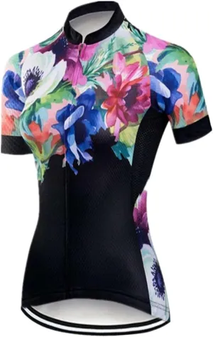 Mountain Bike Jersey Women Short Sleeve Cycling Jersey Biking Shirt Sun Protection Short Tops Comfortable Quick Dry