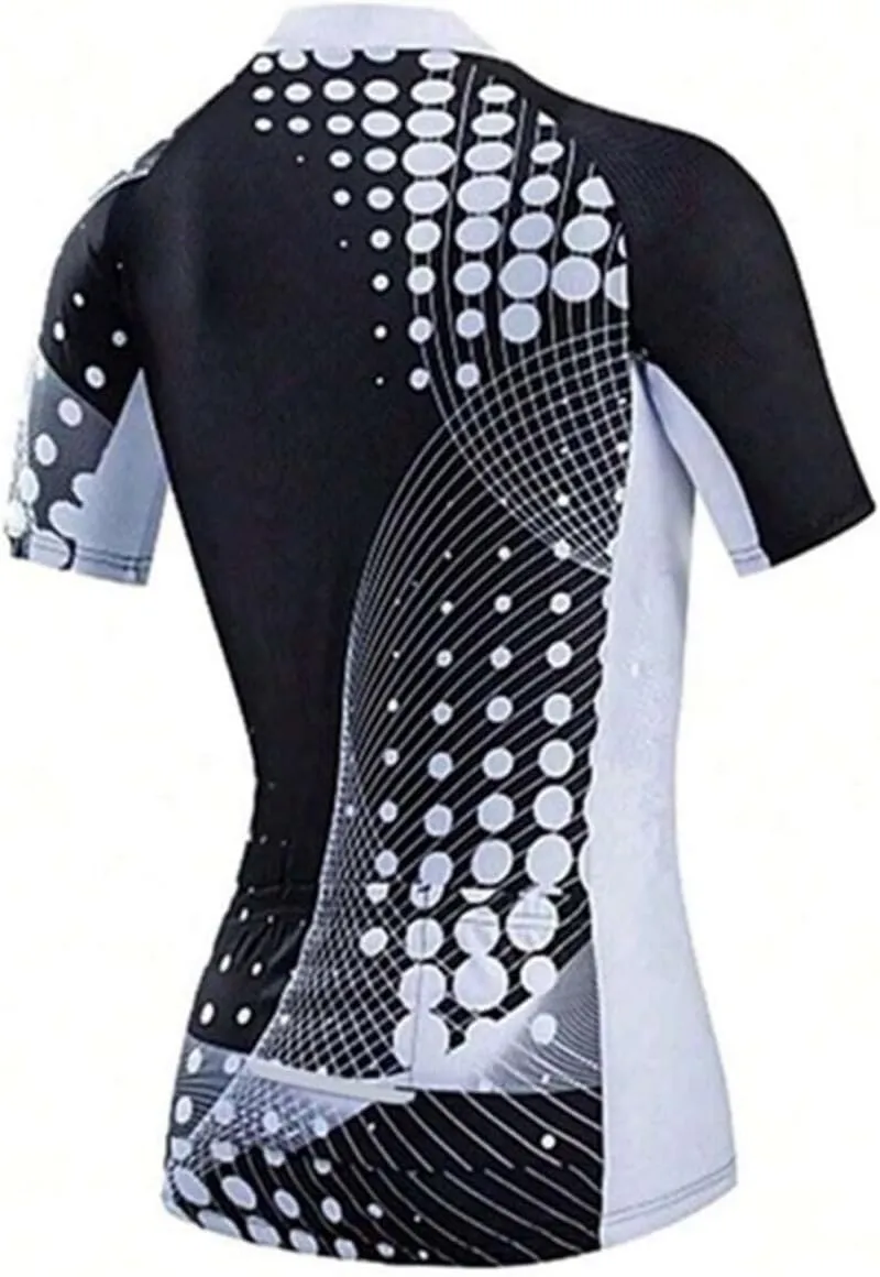 Mountain Bike Jersey Women Short Sleeve Cycling Jersey Biking Shirt Sun Protection Short Tops Comfortable Quick Dry