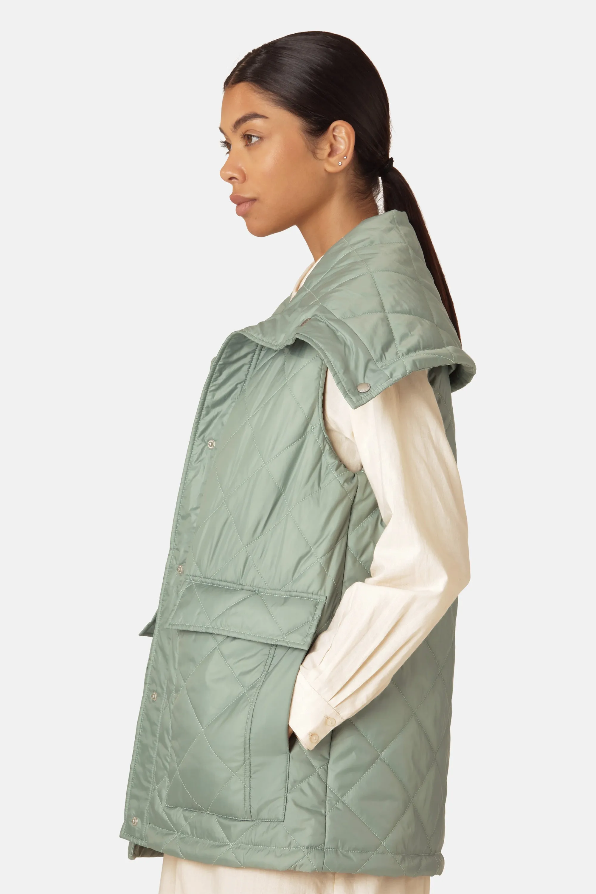 Padded Vest - Bleached