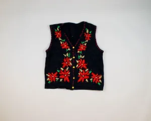 Poinsettias!-Small Christmas Sweater