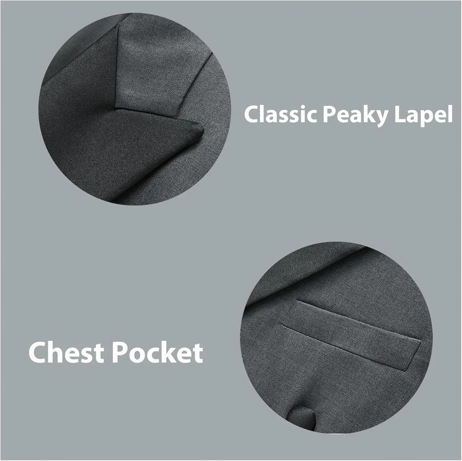 Rogers & Morris Tuxedo Suits for Men Solid 2 Piece Regular Fit Formal Set Peak Lapels Double Breasted Jacket and Pants