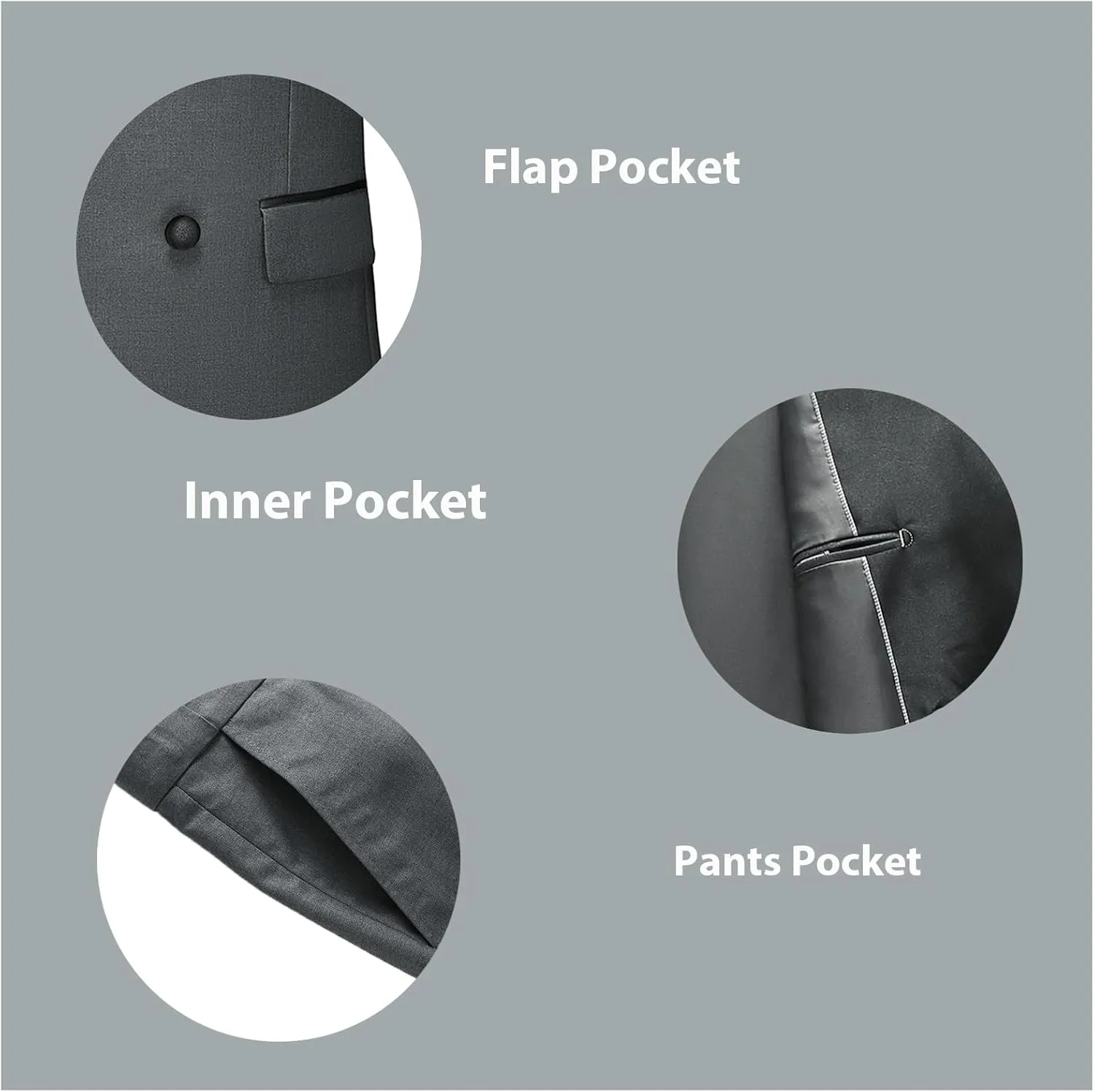 Rogers & Morris Tuxedo Suits for Men Solid 2 Piece Regular Fit Formal Set Peak Lapels Double Breasted Jacket and Pants