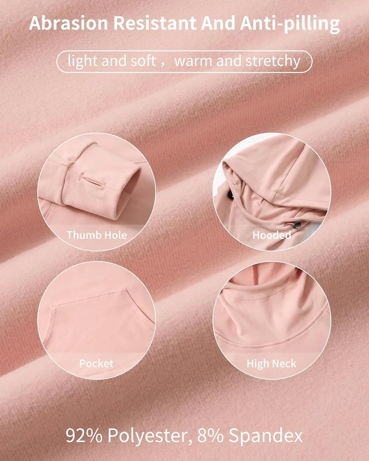 Rolanko Girls Hoodies Fleece Sweatshirts Long Sleeve Cozy lightweight Pullover Tops with Pocket Kids Warm Velvet Outwear